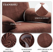 Fauteuil con Stoffa di Spandex Hoes Stretch Fauteuil Hoes Moderne Divano con Placca in Felpa Fauteuil Hoes Protezione per Mobili Bancarella Hoes per Fauteuil Hoes (con Caffè)