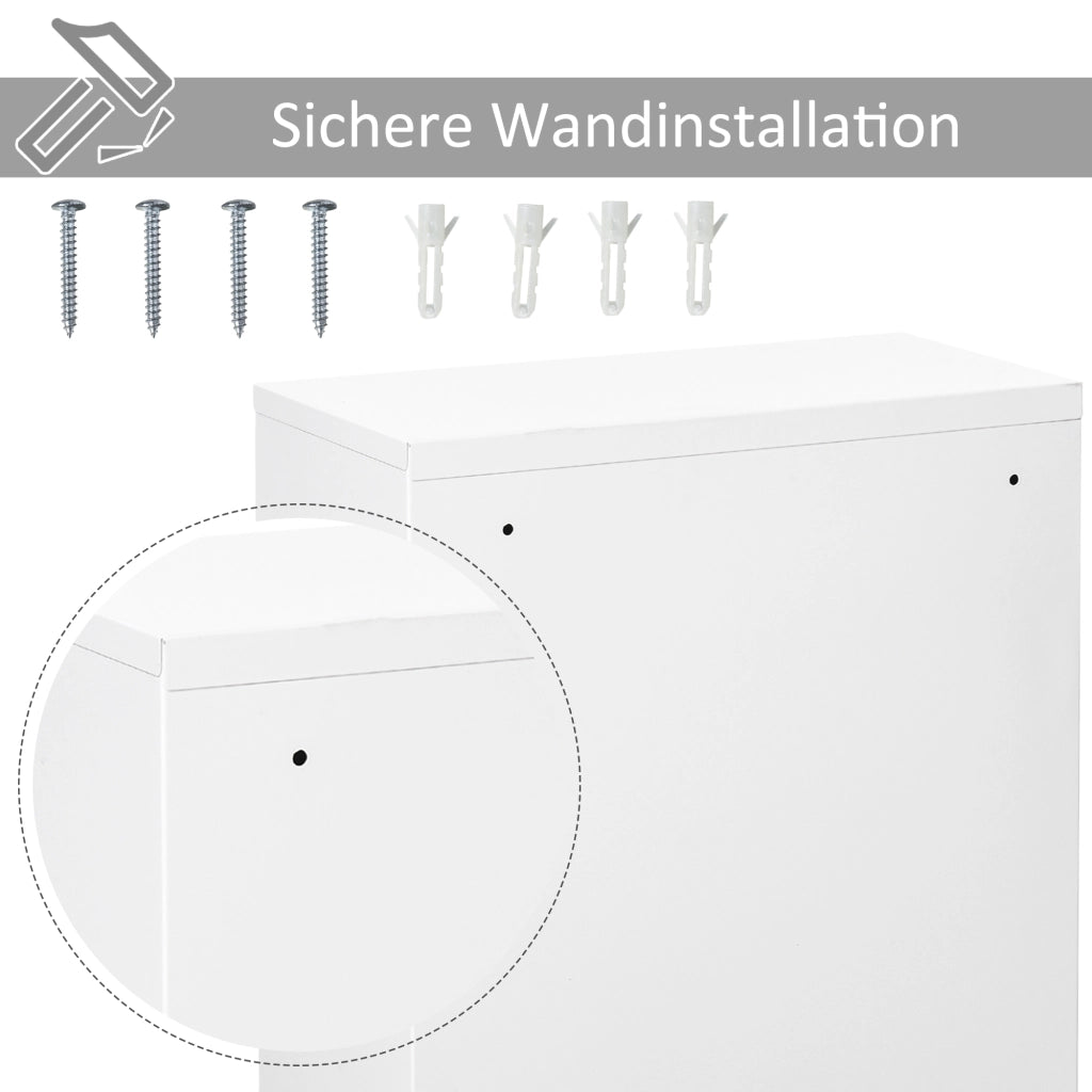 ARMADIO MEDICINALI con serratura 40 x 18 x 60 cm in acciaio bianco