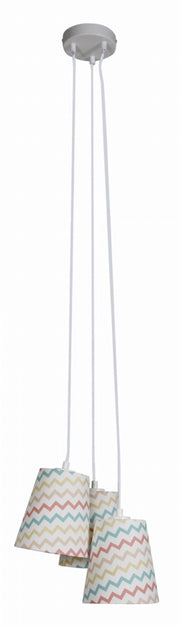 Lampadario Candellux River 33-62932 bianco 3xE27 tessuto