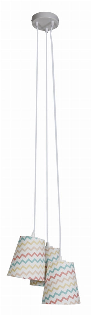 Lampadario Candellux River 33-62932 bianco 3xE27 tessuto