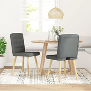 vidaXL Sedie da Pranzo 2 pz Grigio Scuro in Tessuto