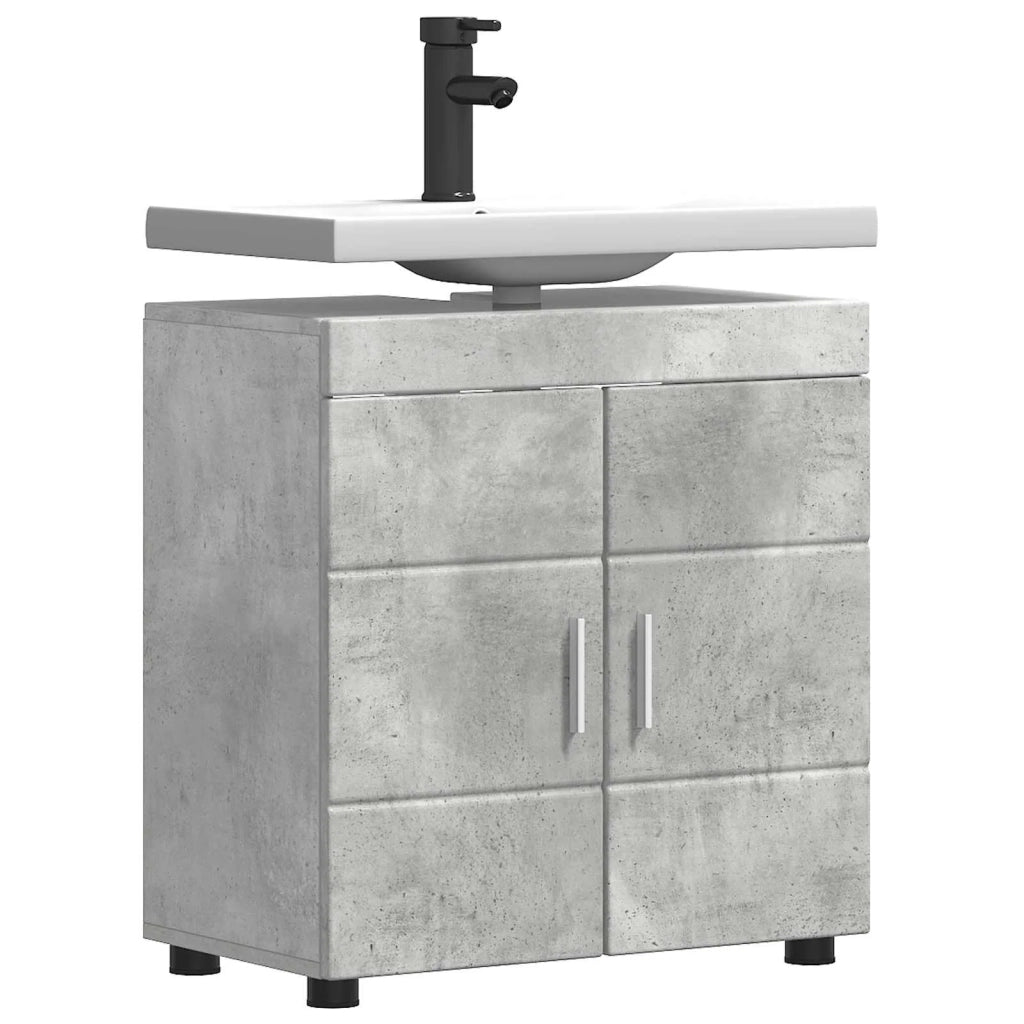 Set di Armadi da Bagno TULUM Grigio cemento 60 x 34 x 63 cm 880324