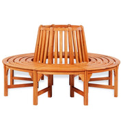 Panca da giardino arredo da esterno per patio albero terrazza diametro 160 cm legno 02_0011137