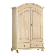 Armadio arte povera 2 ante shabby legno avorio patinato 125x61x200 - Mobili 2G