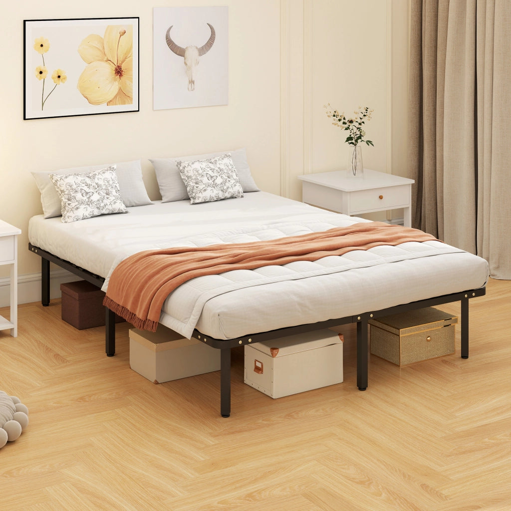 Letto contenitore 140x190 ¨C zephmum ¨C nero, metallo, 140x190