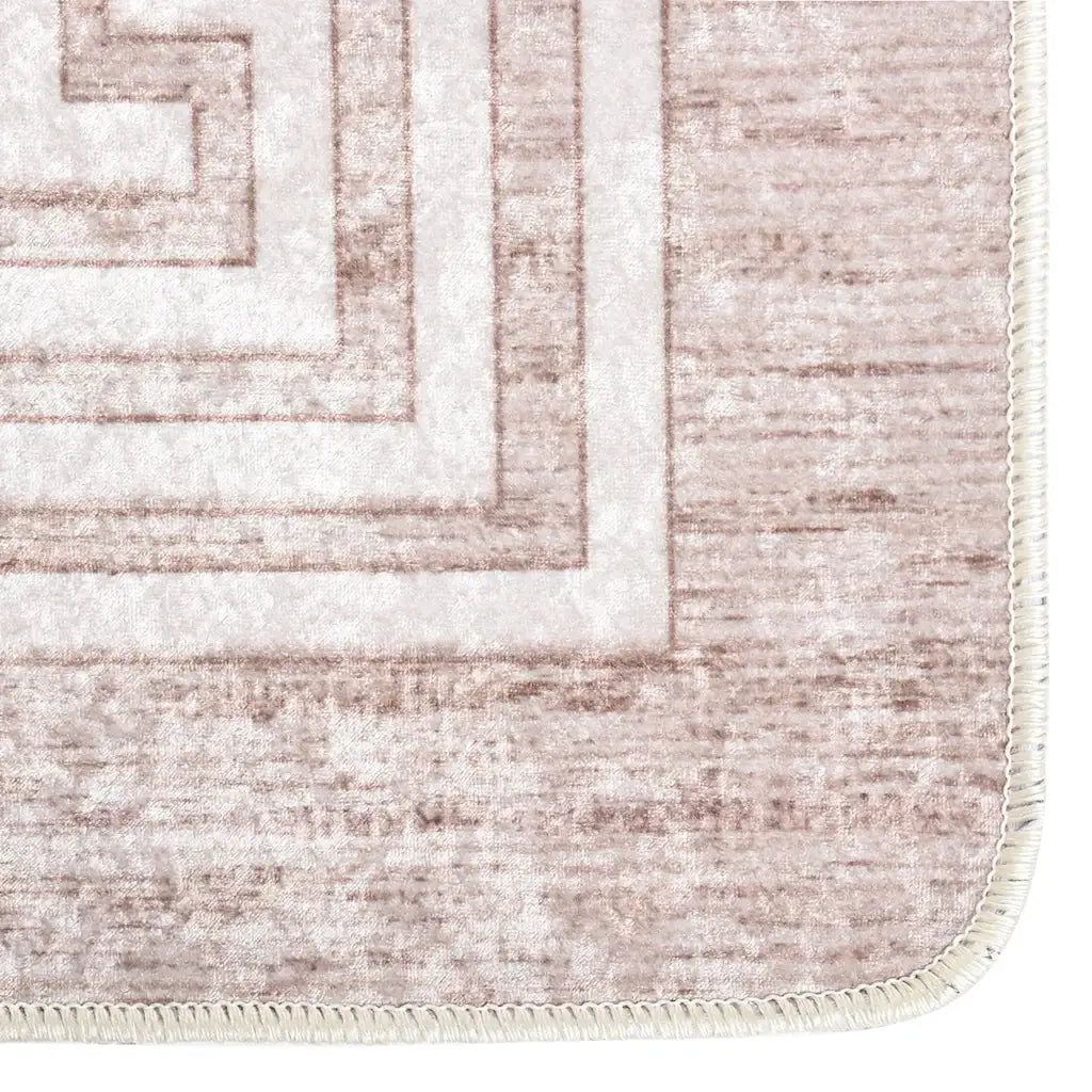 Tappeto Lavabile 160x230 cm Beige Antiscivolo cod mxl 77477