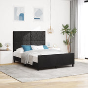 Struttura letto  Nera 140x200 cm in Velluto
