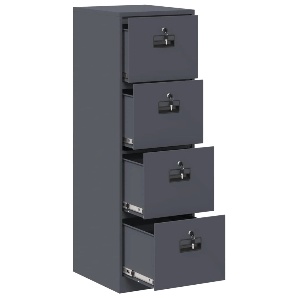 Armadio per File con cassetto 2 pcs Antracite 44 x 50 x 139 cm