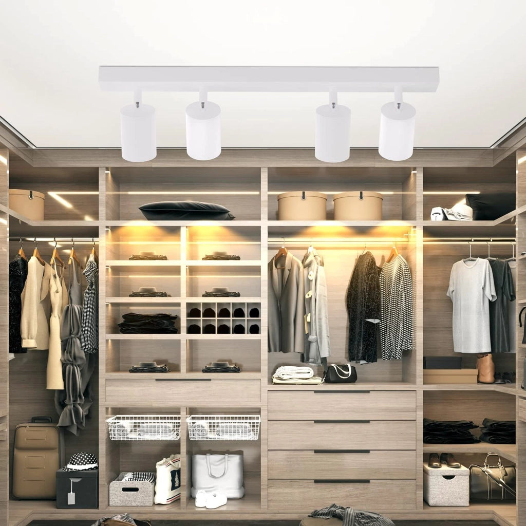 ZMH Faretto da soffitto neri GU10 max 25W rotativi 350° stile industriale per salone camera cucina corridoio