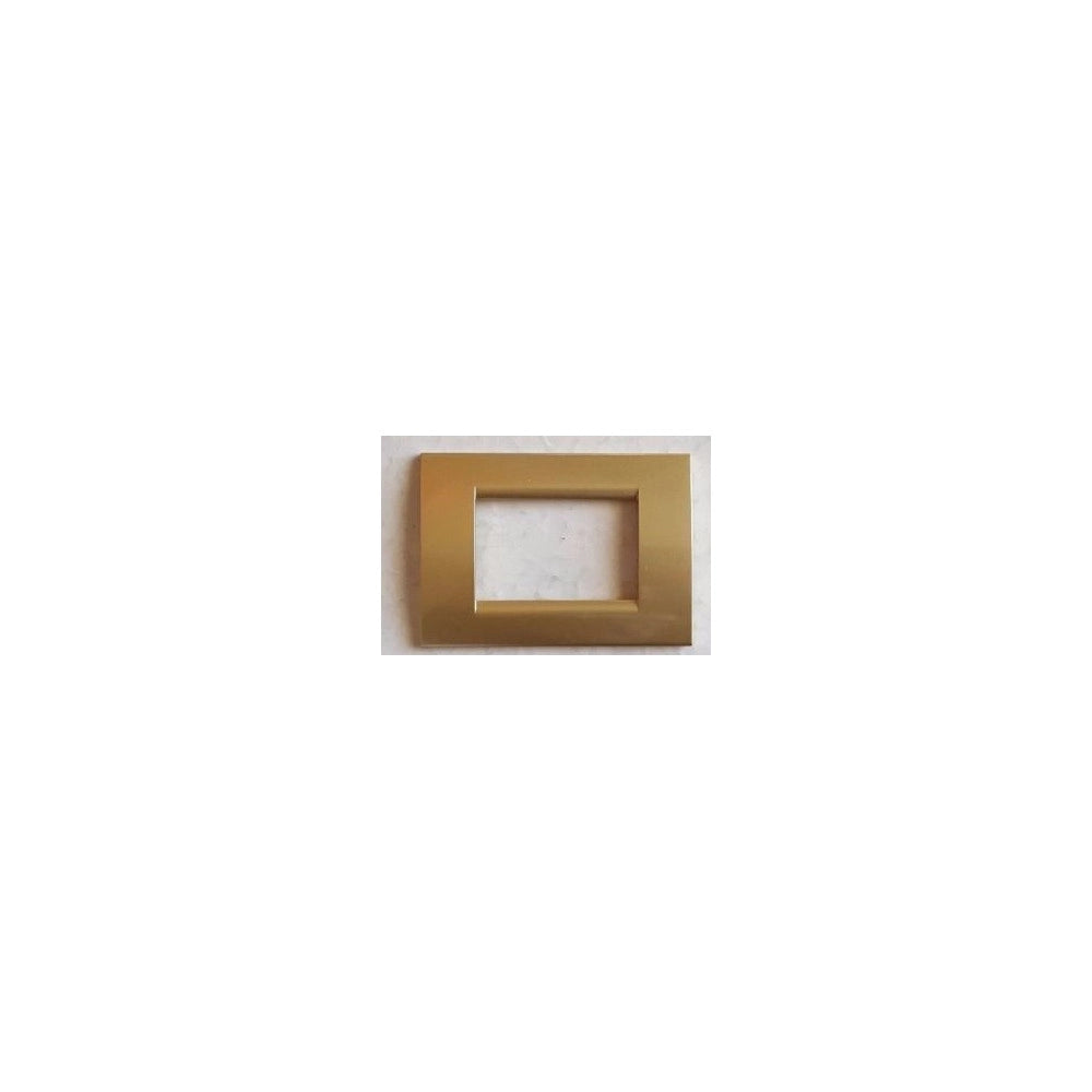 Trade Shop - Placchette Placche In Abs Per Serie Matix Bticino Compatibile 3 4 6 Moduli Color - Oro Satinato -3 Fori     -