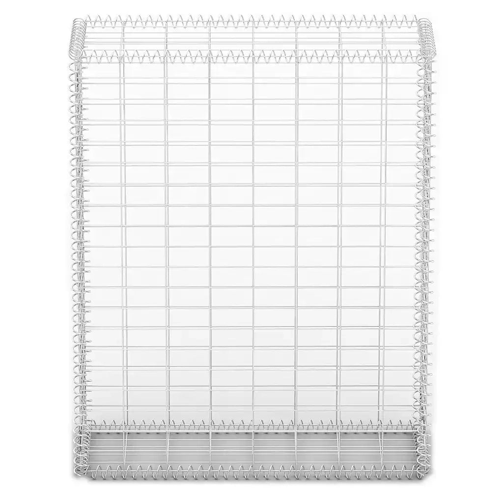 Cesto Gabbione con Coperchio in Filo Zincato 100 x 80 x 30 cm  cod mxl 15847