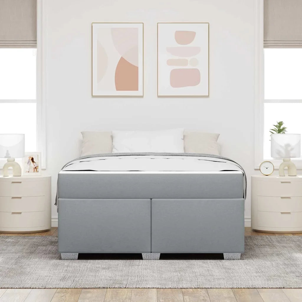 Struttura del letto Grigio chiaro 140 x 200 cm Tessuto