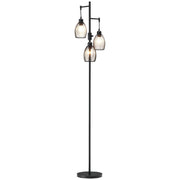 Lampada da Terra Industriale ¨C Minimal ¨C 3 Luci Metalliche Regolabile Nero