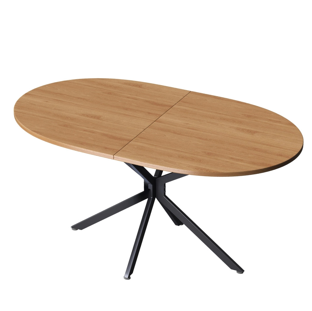 Tavolo da pranzo 120x80x75.5 cm in MDF; per 4-6 persone; naturale