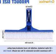 Asciugamano per piscine e muri - Pennello di pulizia 10" blu - Testina di setola di nylon - Pulisce muri, pavimenti, pavimentazione e vasche - Setole di nylon - Clip EZ per pavimenti di piscina