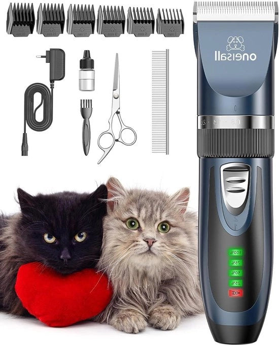Tondeuse per cani professionale silenziosa - tondeuse per capelli animali a batteria colore oro marello blu