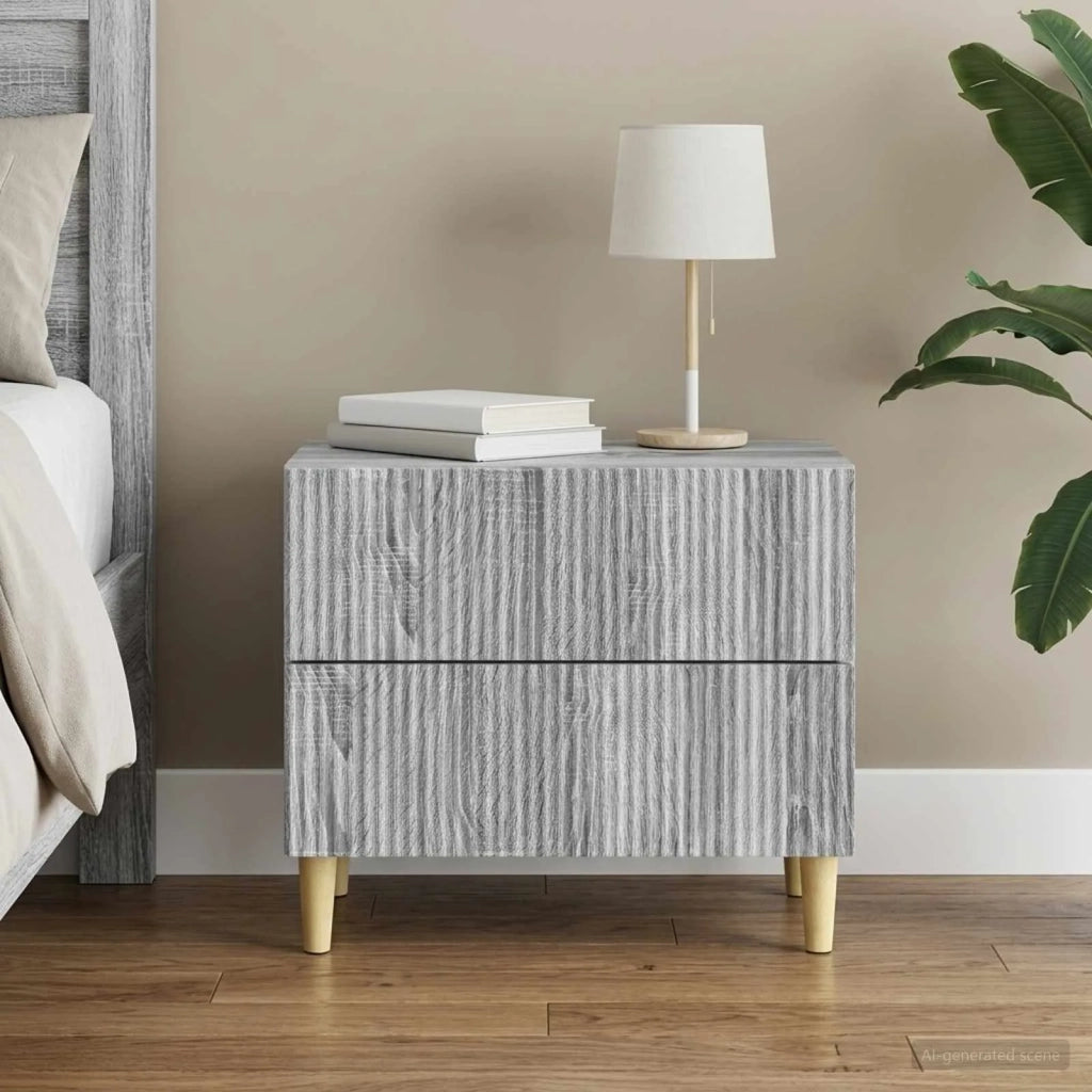 Armadio da Notte con cassetto Grigio Sonoma 62 x 34,5 x 48 cm 894551