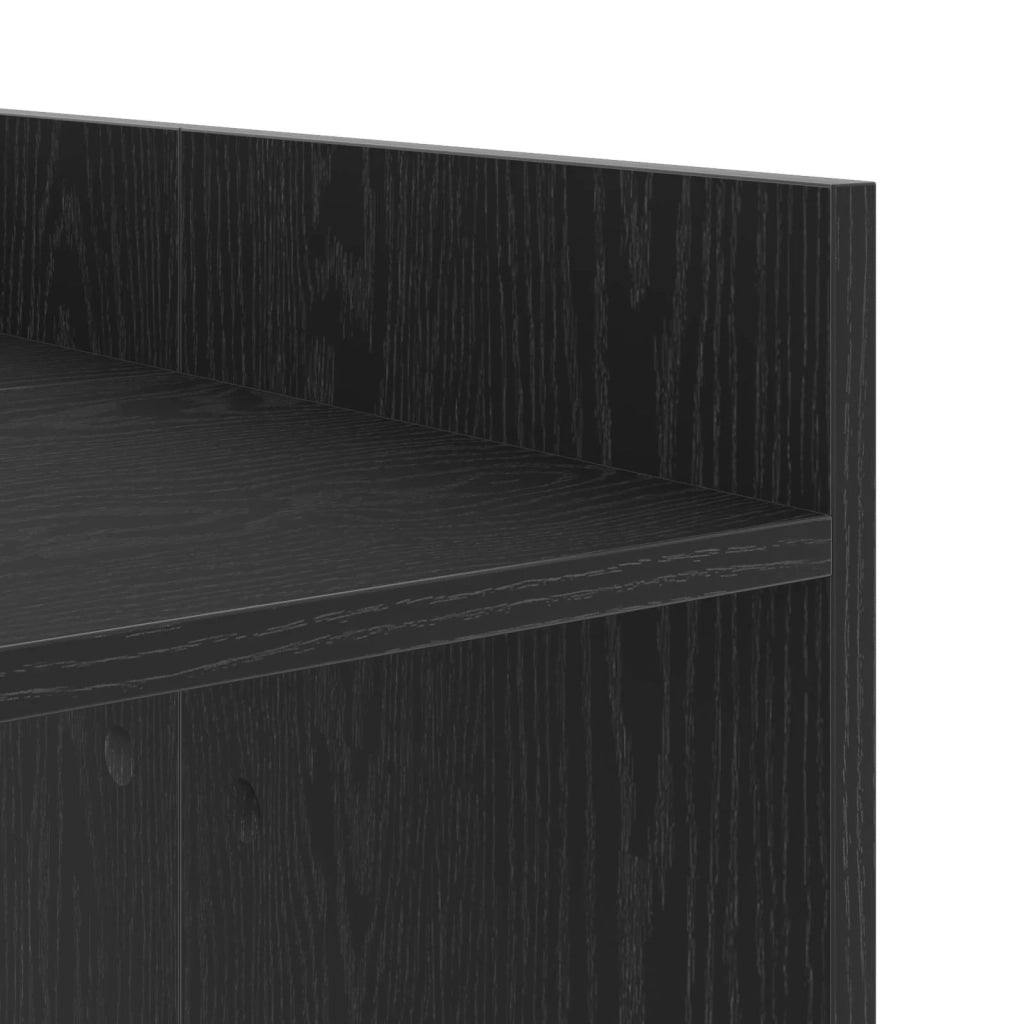 Mobiletto per lavatrice Rovere Nero 67,5 x 48 x 97 cm 8006817