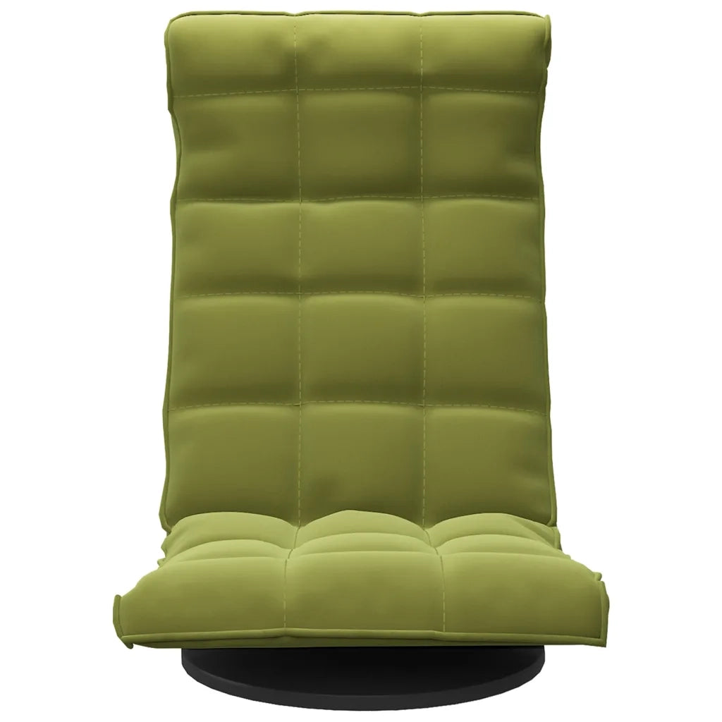 Sedia da Pavimento Girevole Verde Chiaro in Velluto CFW6520723