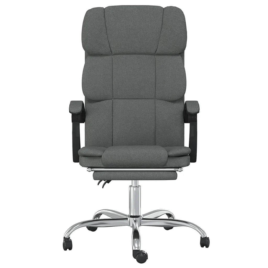 Poltrona da Ufficio Reclinabile Grigio Scuro in Tessuto cod mxl 18227