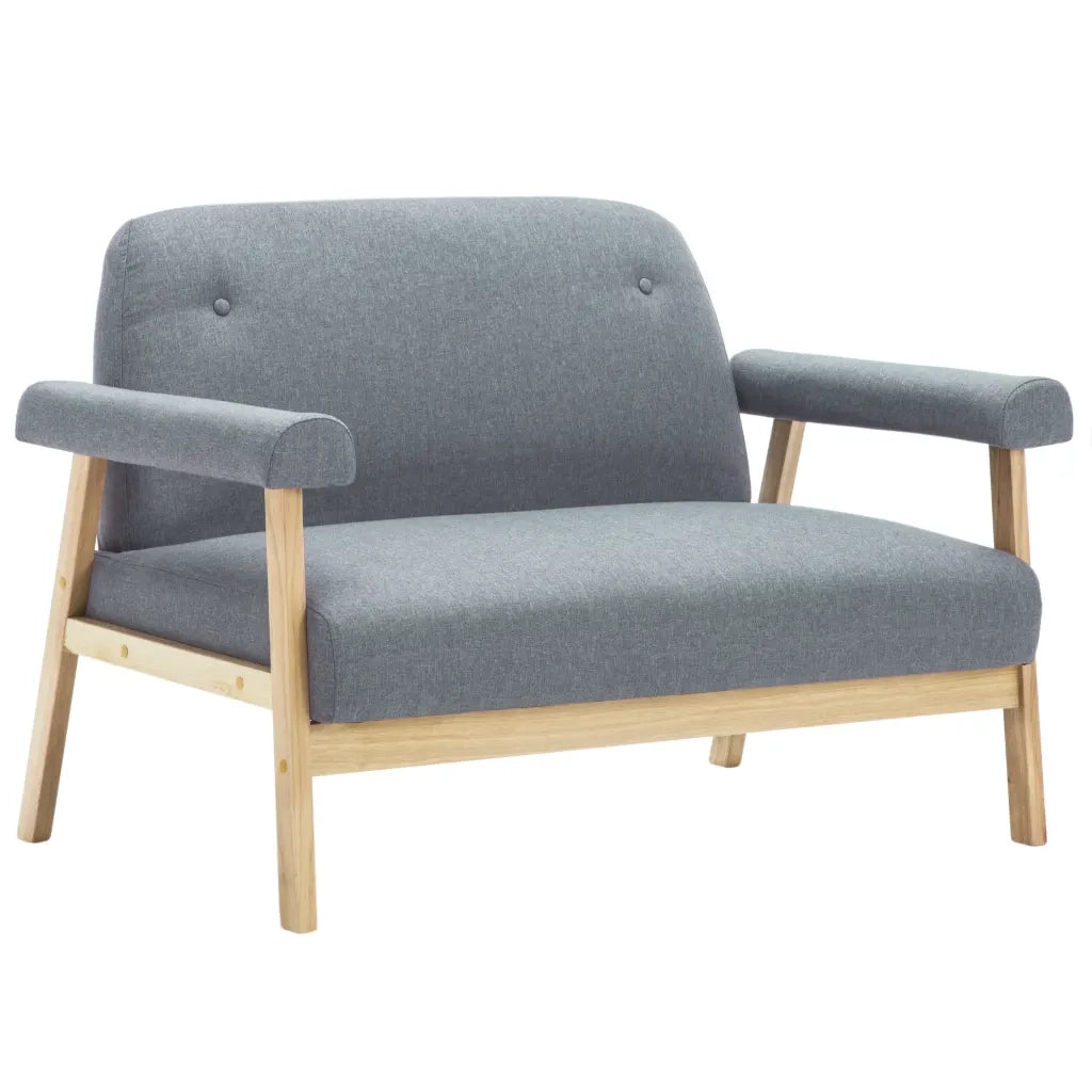 Divano a 2 Posti-Sofa 2 Posti in Tessuto Grigio Chiaro 224291