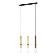 Lampadario Italux Torla moderno nero/ottone 3xE27 IP20