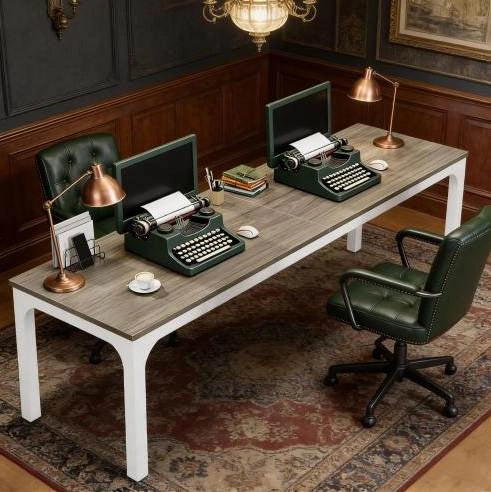 Scrivania per computer 200 x 70 x 75 cm per due persone