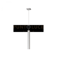 SQUARE TUBE SOSPENSIONE 1 LUCE GRIGIO CAVO CM.250 CON BASE 1173-S1-GR
