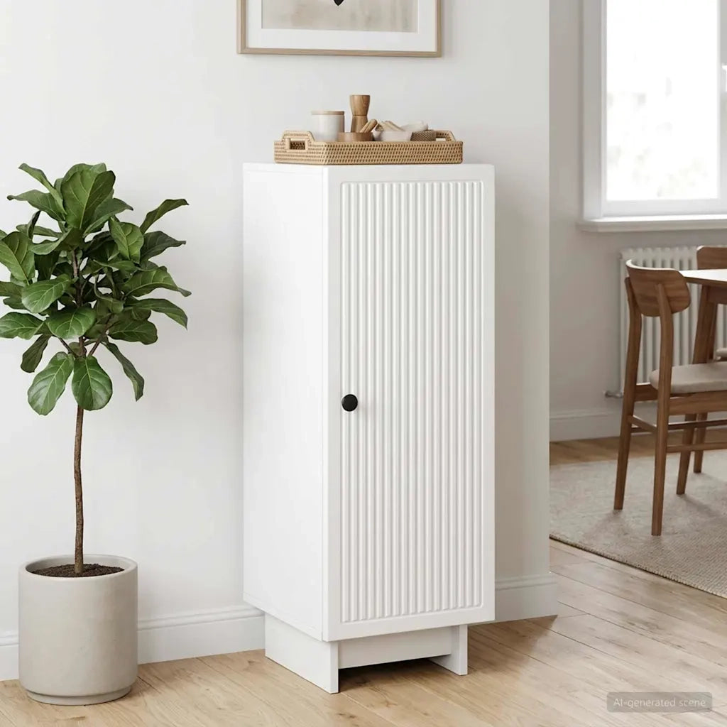 Credenza Bianco Lucido 33 x 34,5 x 90 cm Legno ingegnerizzato 893909