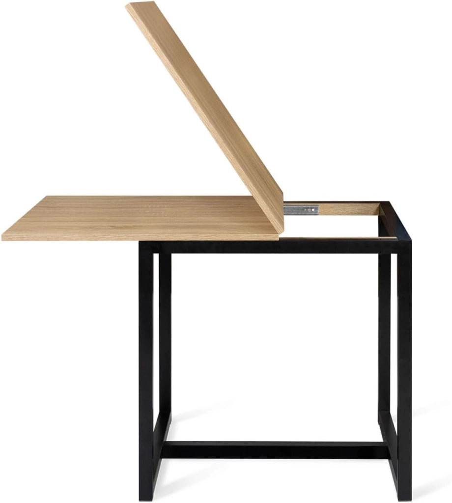Tavolo da pranzo allungabile DETROIT 4-8 persone design industriale 80-160 cm