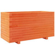 Fioriera rialzata per piante fiori terrazza giardino finitura a cera 90 x 40 x 49,5 cm legno di pino massiccio marrone 02_0038512
