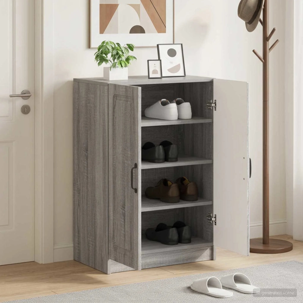 Mobile per scarpe UTRECHT 59,5 x 39,5 x 87 cm Sonoma grigio 897751