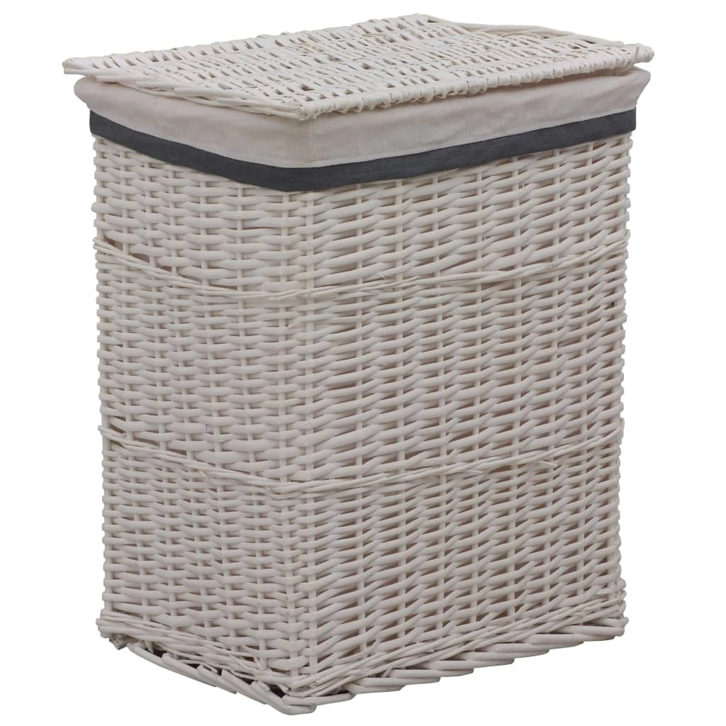 Cesto portabiancheria 43 x 34 x 57,5 ​​cm salice bianco 02_0006175