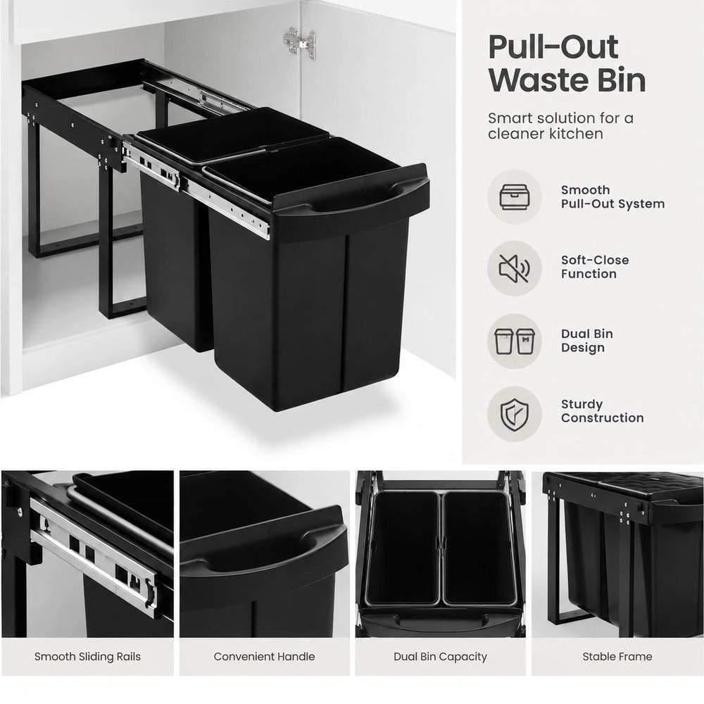 Soft-Close Waste Bin 48 L