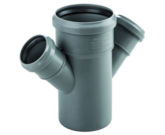 BRAGA RIDOTTA DOPPIA 45  ° AD INNESTO IN PP CON GUARNIZIONE SERIE ED TECH  EE ¸90/50/50   WAVIN ITALIA S.P.A.