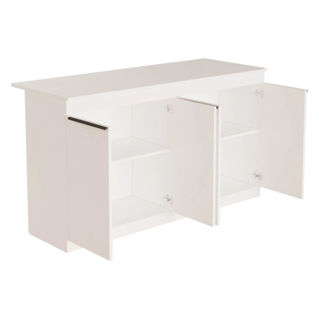 Mobile Dispensa Oviglio, Isola da Cucina 2 Ripiani, 160x60x90h cm Bianco