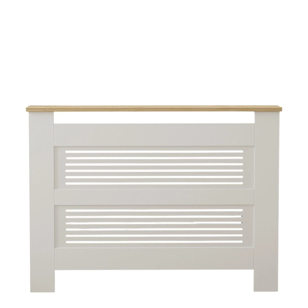 Mobile radiatore in legno "Termora" 112 x 19 x 82 cm - Rovere zaffiro