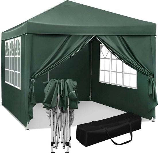 Tenda da Festa - Verde - Easy Up - Resistente al Tempo - Impermeabile - 3x3m