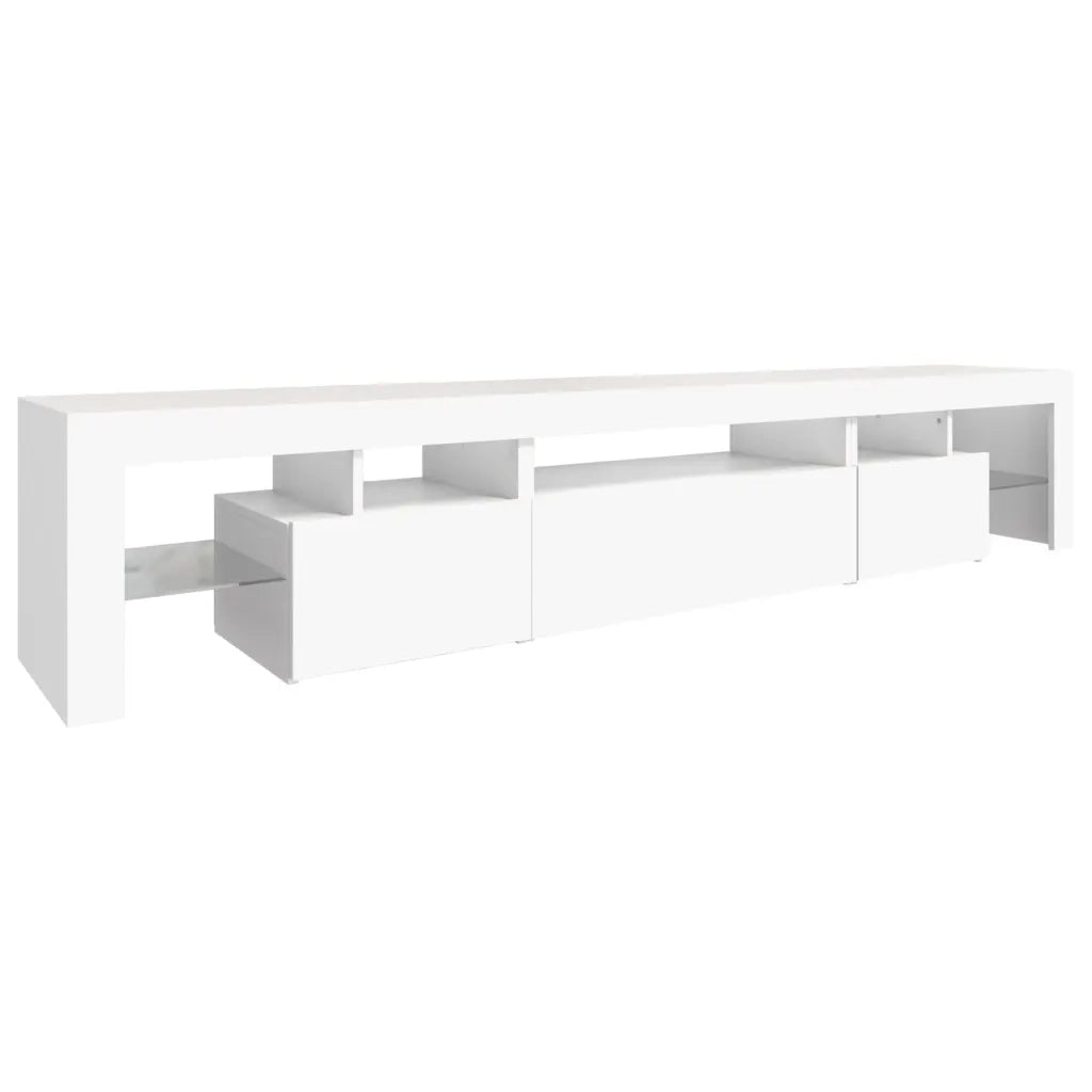 Mobile TV | Armadietto TV | Mobile Porta TV con Luci LED Bianco 215x36,5x40 cm