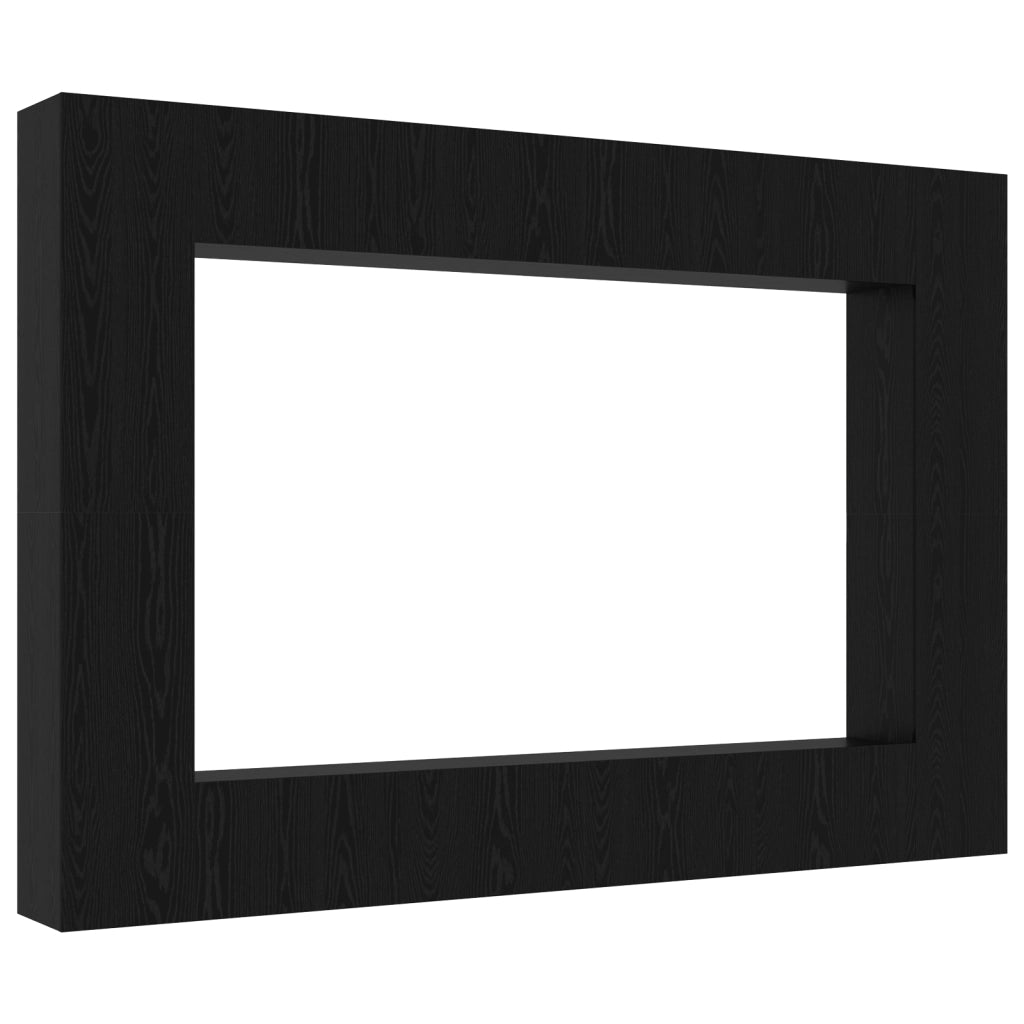 Set di mobili TV da 12 pezzi a parete in legno ingegnerizzato rovere nero
