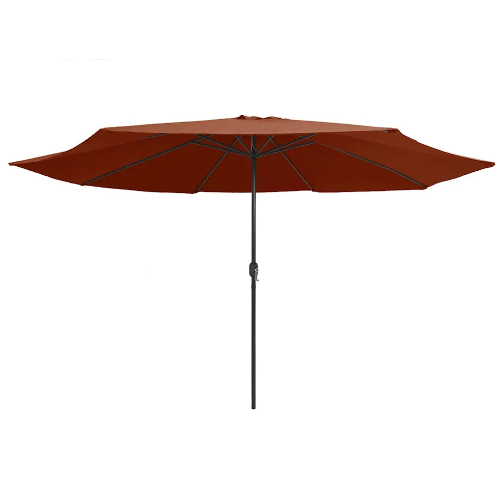 Ombrello | Parasolne da Giardino con Palo in Metallo 390 cm Terracotta