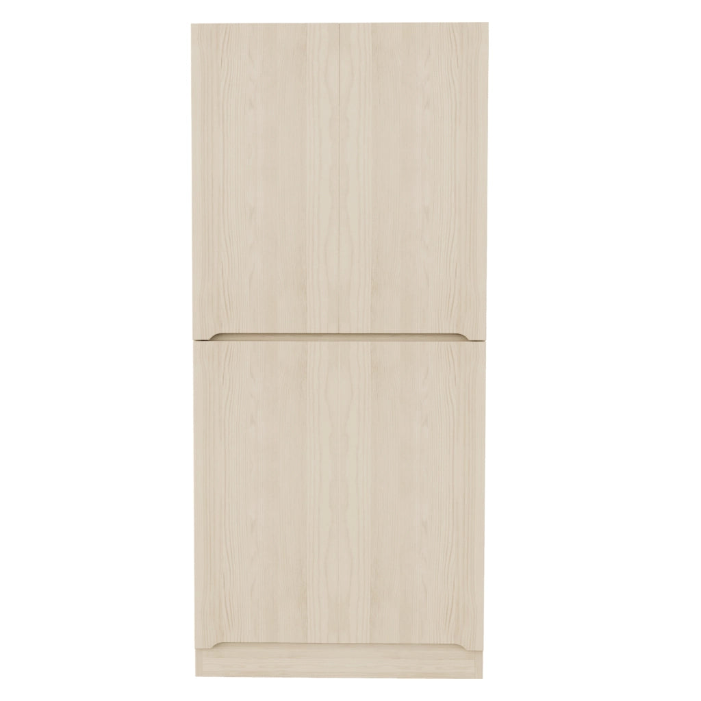 Armadio con 2 ante e vani interni per camera da letto, in legno e metallo, effetto legno naturale, 70 × 40 × 170 cm