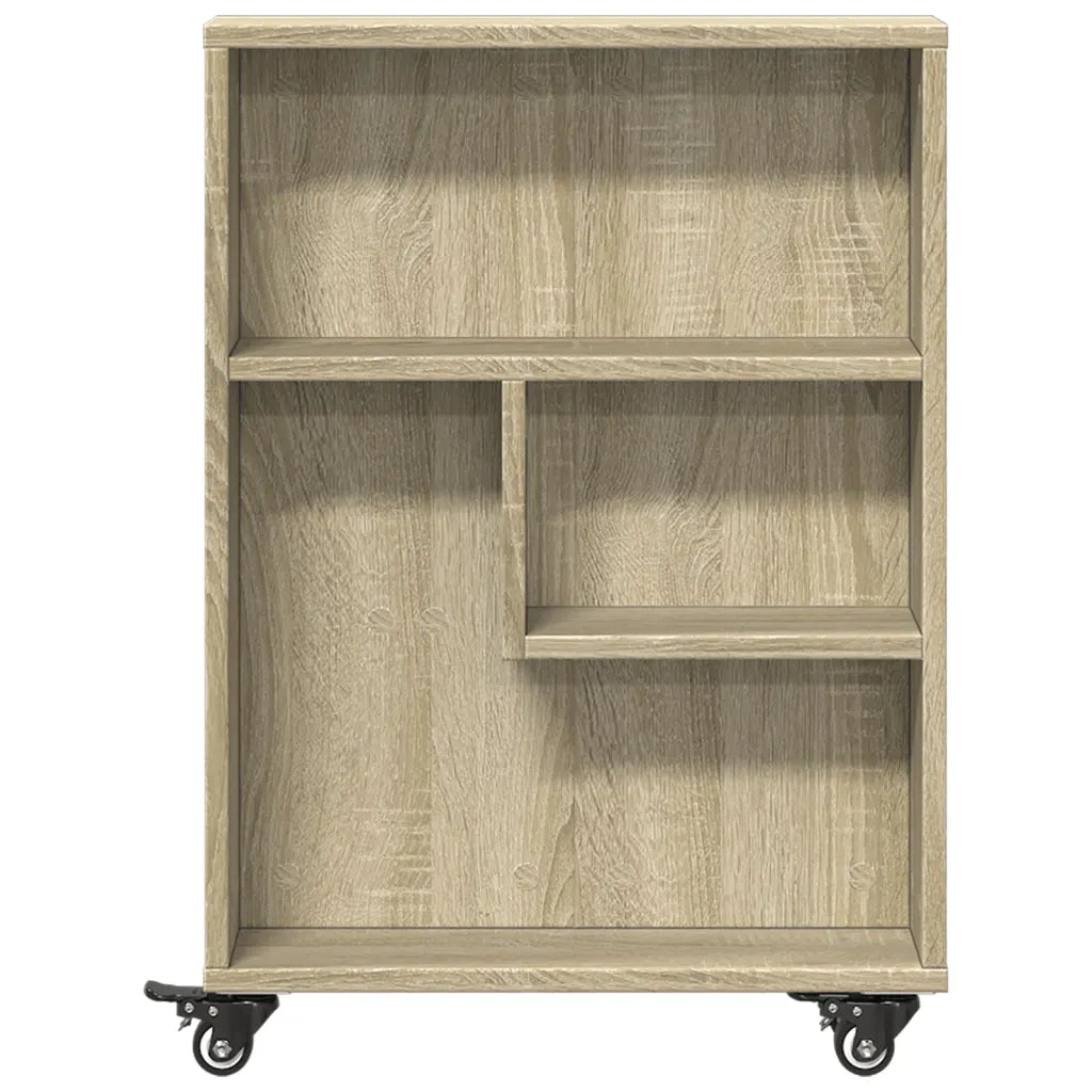 Carrello portaoggetti stretto in rovere Sonoma 48x13x68 cm in legno ingegnerizzato 855225