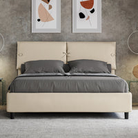 Letto Matrimoniale 160x210 cm con Rete Sleeper Tortora