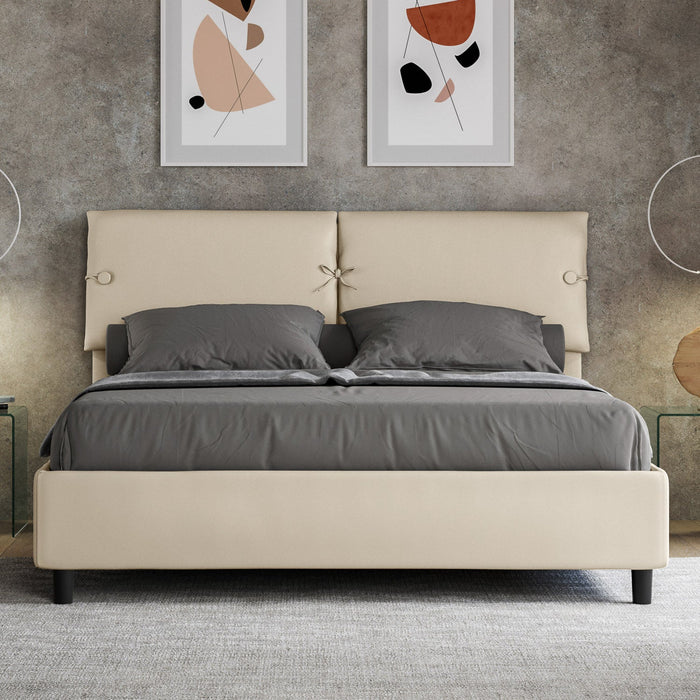 Letto Matrimoniale 160x210 cm con Rete Sleeper Tortora