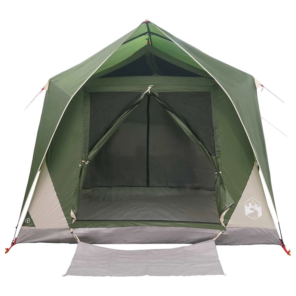 Tenda a tunnel con tetto Verde 10 persone Poliestere e Acciaio 42028661
