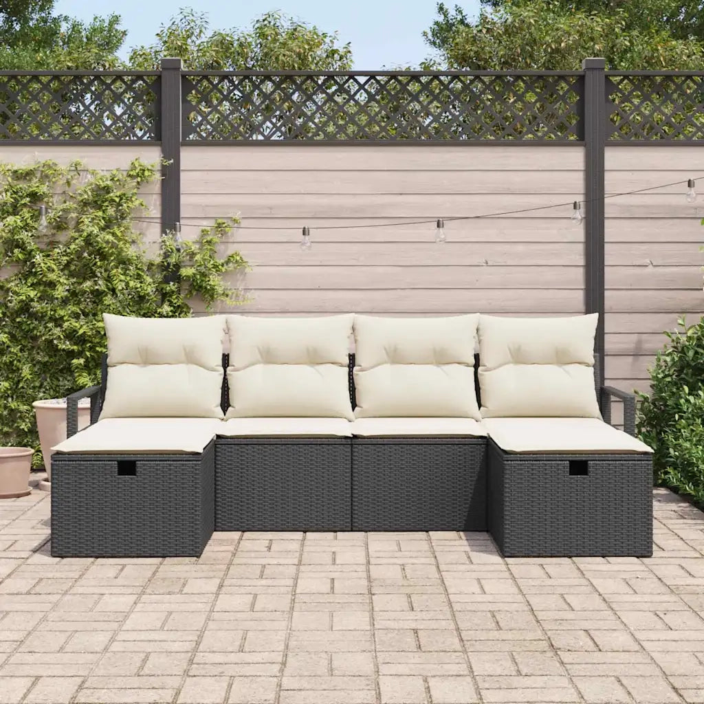 Set di divani con cuscino 5 pcs polyrattan