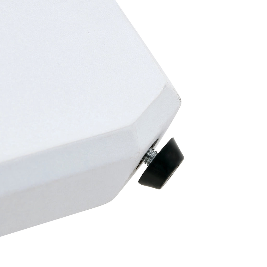 TAVOLINO BASSO Rotondo in Vetro Temperato Bianco