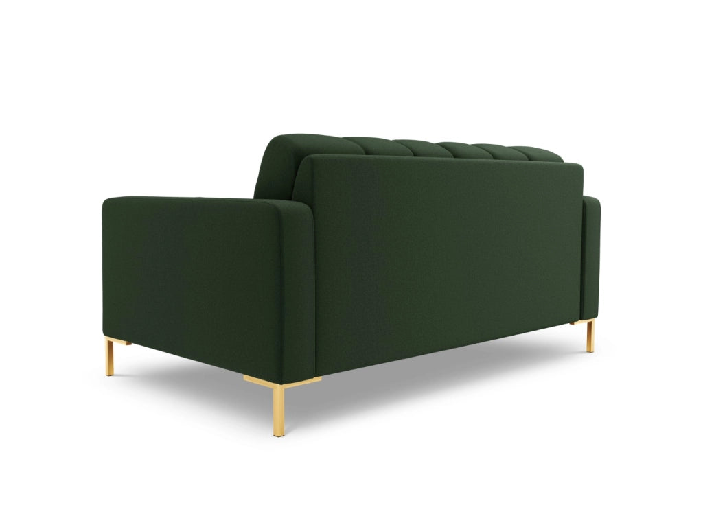 Cosmopolitan Design - Divano "Bali" 2 posti in tessuto strutturato verde scuro 