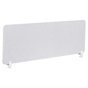 Pannello Divisorio da Scrivania Bianco Sporco in PET con Rivestimento in Tessuto 160 x 50 cm Schermo Acustico per Ufficio e Home Office